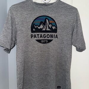 Patagonia Heather Gray Graphic Tee